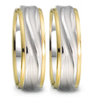 Wedding Ring 18k White Gold, 18k Yellow Gold