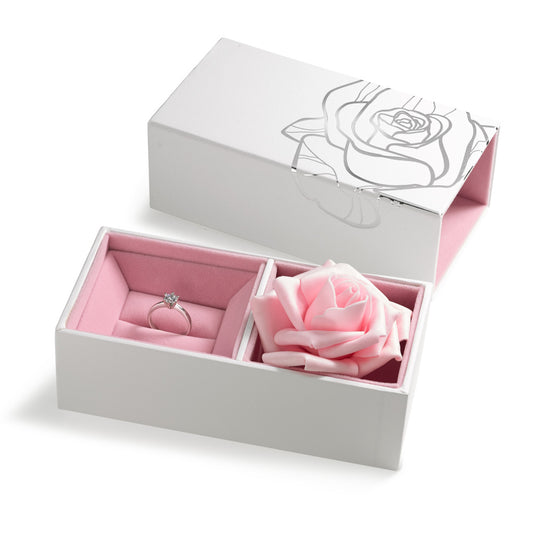 Rosa Rose Ringbox für Anträge und besondere Anlässe