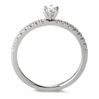 Anillo solitario 750/oro blanco de 18 quilates Diamante blanco, 0.20 ct, 17 piedras, [Brillant], w-si