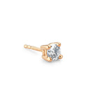 Single stud earring 18k Yellow Gold Diamond 0.25 ct, w-si