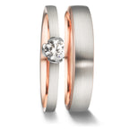 Partnerring 750/18 K Rotgold, 750/18 K Weissgold