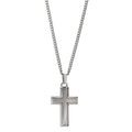 Halskette mit Anhänger Edelstahl Kreuz 55 cm