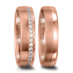 Anillo de pareja 750/oro rosa de 18 quilates