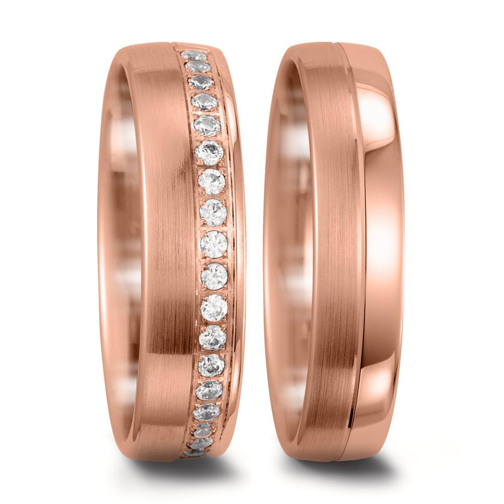 Anillo de pareja 750/oro rosa de 18 quilates