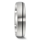 Wedding Ring 14k White Gold, Carbon