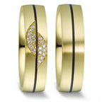 Partnerring 585/14 K Gelbgold, Carbon
