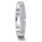 Partnerring 750/18 K vitguld diamant 0.11 ct, 11 stenar, tw-vsi