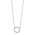 Necklace 18k White Gold Diamond 0.115 ct, w-si 42 cm Ø10 mm
