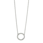 Necklace 18k White Gold Diamond 0.115 ct, w-si 42 cm Ø10 mm