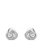 Ohrstecker Silber Zirkonia rhodiniert Ø10 mm