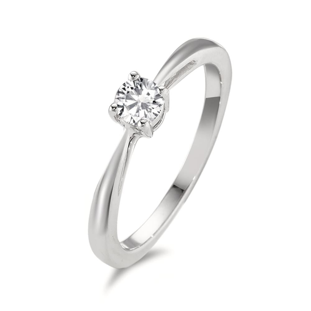Solitärring 750/18 K vitguld diamant 0.25 ct, w-si