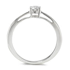Solitär Ring 750/18 K Weissgold Diamant 0.25 ct, w-si