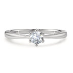 Solitaire ring 18k White Gold Diamond 0.25 ct, w-si
