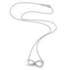 Collier 750/18 K Weissgold Zirkonia 11 Steine Infinity 42 cm