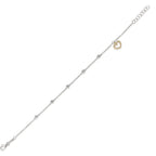 Armband 750/18 K vitguld, 750/18 K gult guld Zirkoniumoxid Hjärta 16.5-18.5 cm