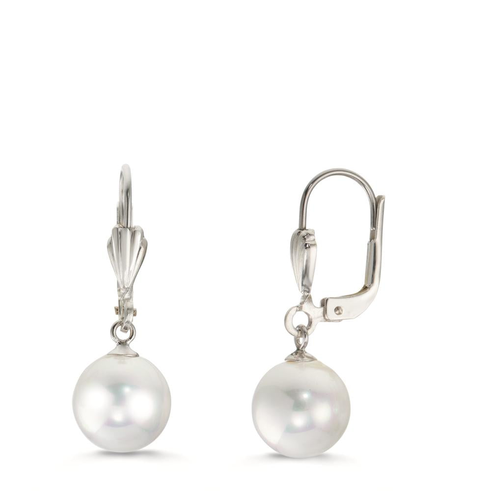 Ohrhänger antiallergisch shining Pearls Rund, 2 Perlen, 9 mm