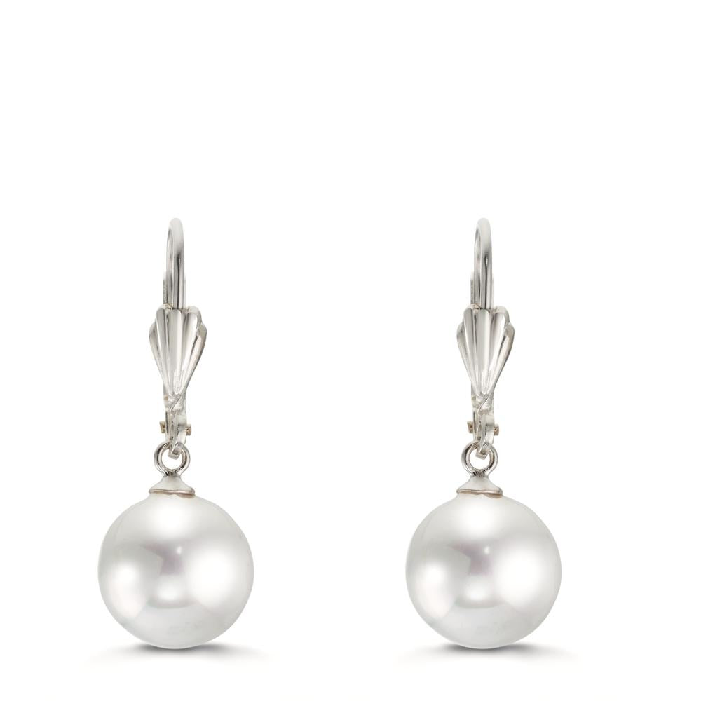 Orecchini Anti allergico [shining Pearls] bianco, 2 Perla, 10 mm