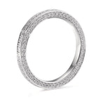 Memory ring 18k White Gold Diamond White, 0.50 ct, 155 Stones, w-si