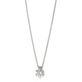 Collier Or blanc 14K Diamant 0.22 ct, w-si 39.5-42 cm
