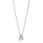 Collier Or blanc 14K Diamant 0.22 ct, w-si 39.5-42 cm