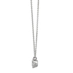 Collier Or blanc 14K Diamant 0.22 ct, w-si 39.5-42 cm