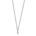 Collier Or blanc 18K Diamant 0.04 ct, w-si 40-42 cm