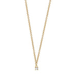 Collier Or jaune 18K Diamant 0.04 ct, w-si 40-42 cm