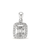 Pendant 18k White Gold Diamond White, 0.28 ct, w-si