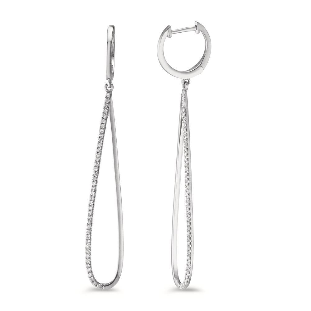 Drop Earrings 18k White Gold Diamond 0.29 ct, w-si