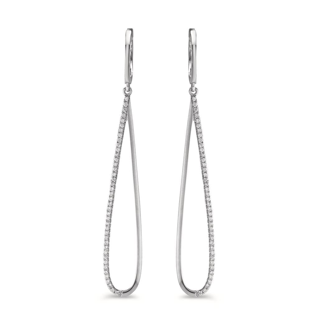Drop Earrings 18k White Gold Diamond 0.29 ct, w-si