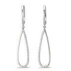 Pendant d'oreilles Or blanc 18K Diamant 0.14 ct, w-si