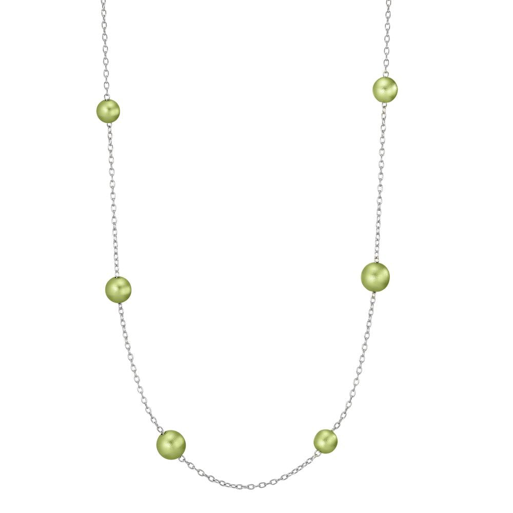 Halskette Candy aus Edelstahl mit Aluminium Pearls in Apple Green