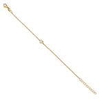 Bracelet Argent Zircone jaune Plaqué or Coeur