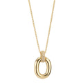 Chaînette avec pendentif Argent Zircone 33 Pierres jaune Plaqué or 40-45 cm
