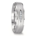 Wedding Ring 18k White Gold Diamond 0.045 ct, 5 Stones, w-si