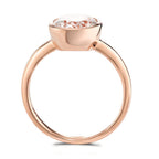 Anello Oro rosso 750/18 carati Morganite Champagne, [oval]