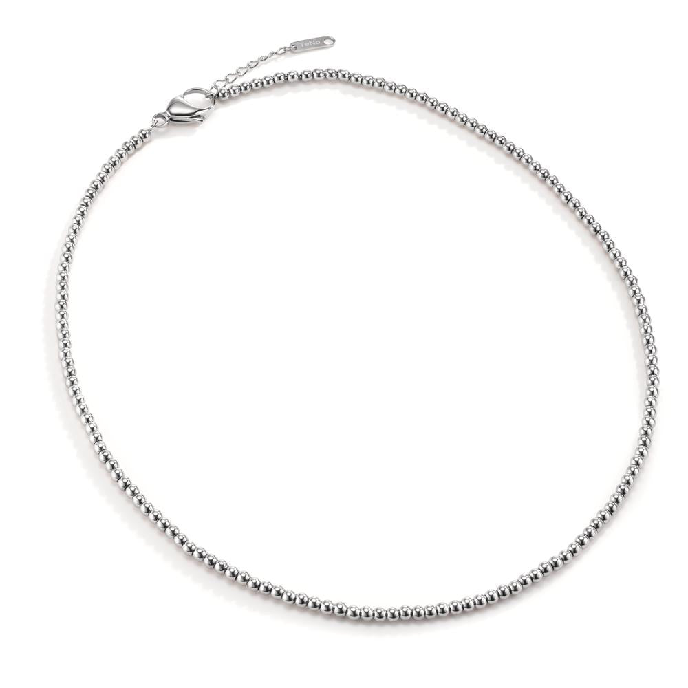 Halskette Bola aus glänzenden Edelstahlkugeln Ø3mm, 42-45 verstellbar