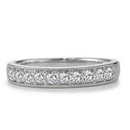 Anillo de memoria 750/oro blanco de 18 quilates Diamante 0.35 ct, 10 piedras, w-si