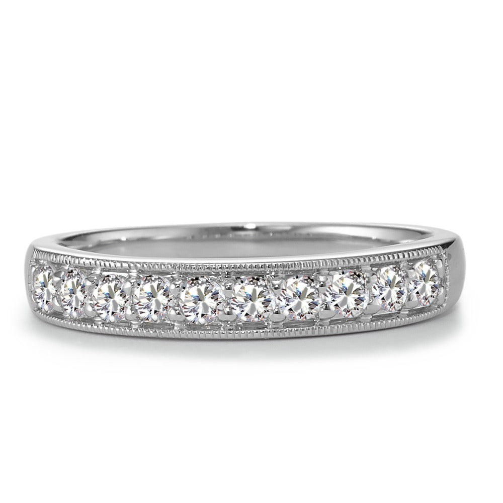 Anillo de memoria 750/oro blanco de 18 quilates Diamante 0.35 ct, 10 piedras, w-si