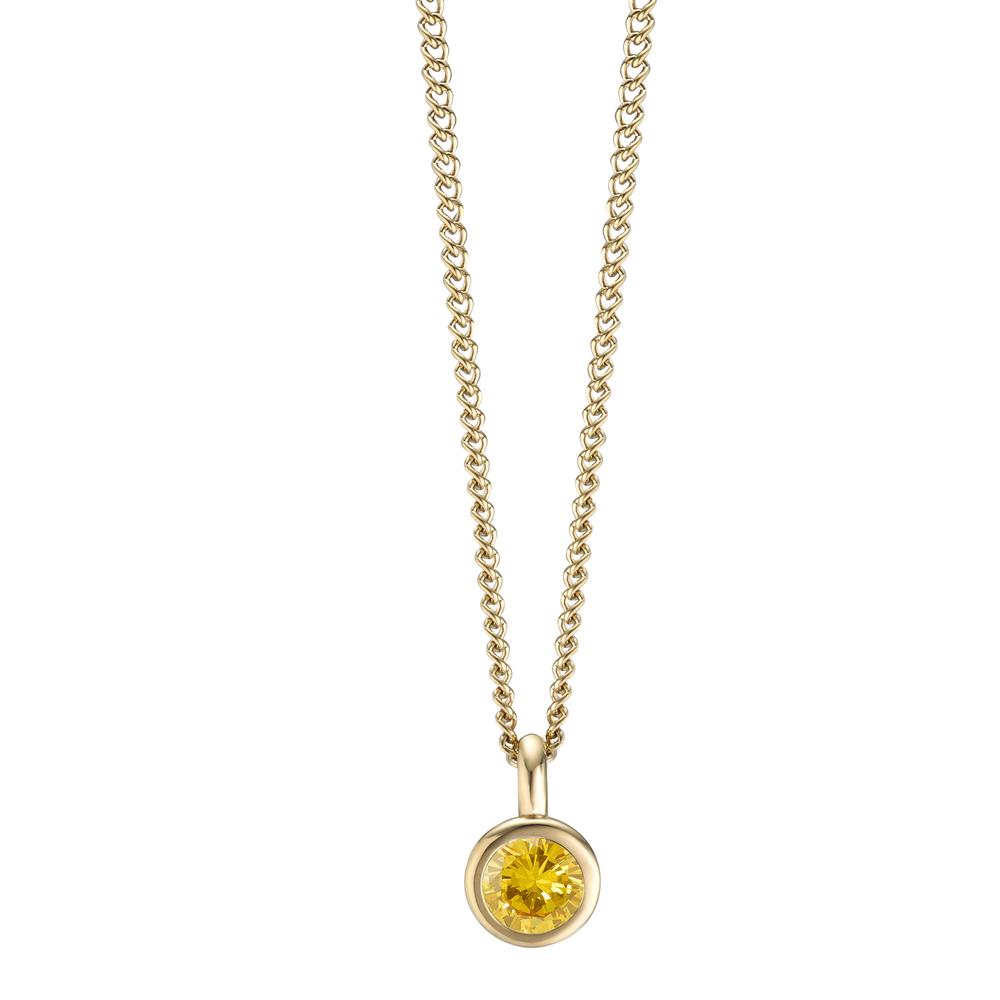 Halskette Joy Gold aus Edelstahl mit Imperial Yellow Zirkonia