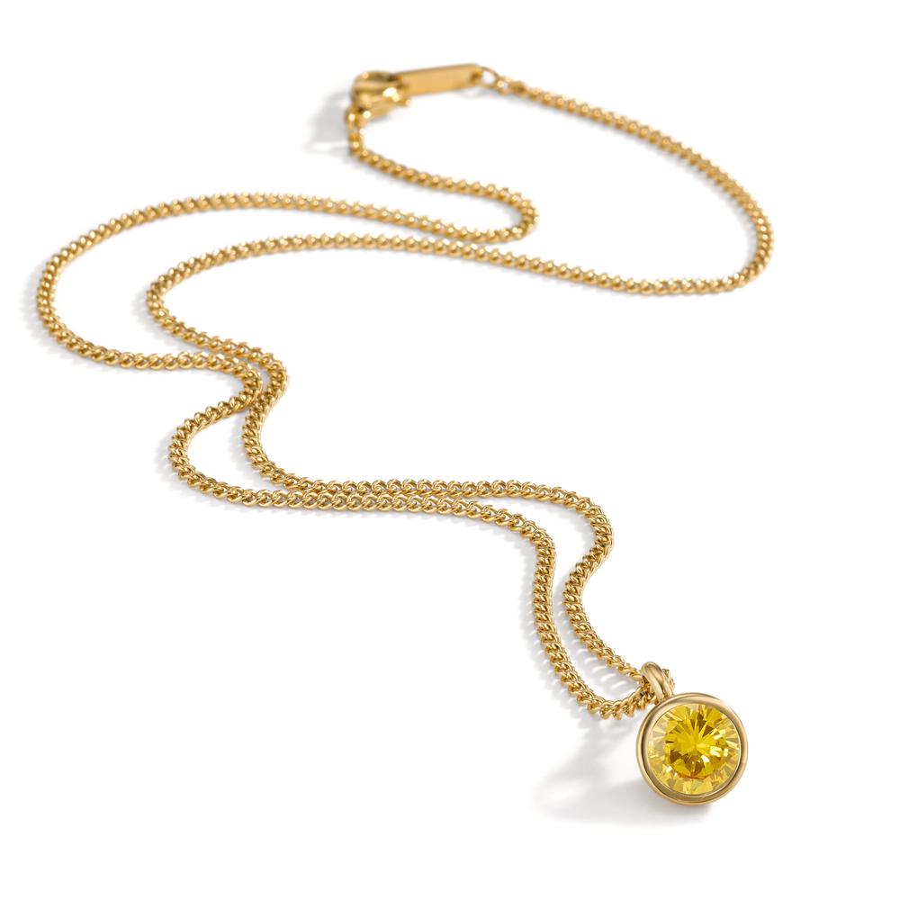 Halskette Joy Gold aus Edelstahl mit Imperial Yellow Zirkonia