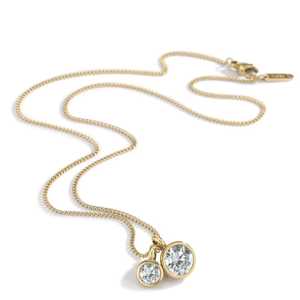 Halskette Joy Gold aus Edelstahl mit Crystal White Zirkonia