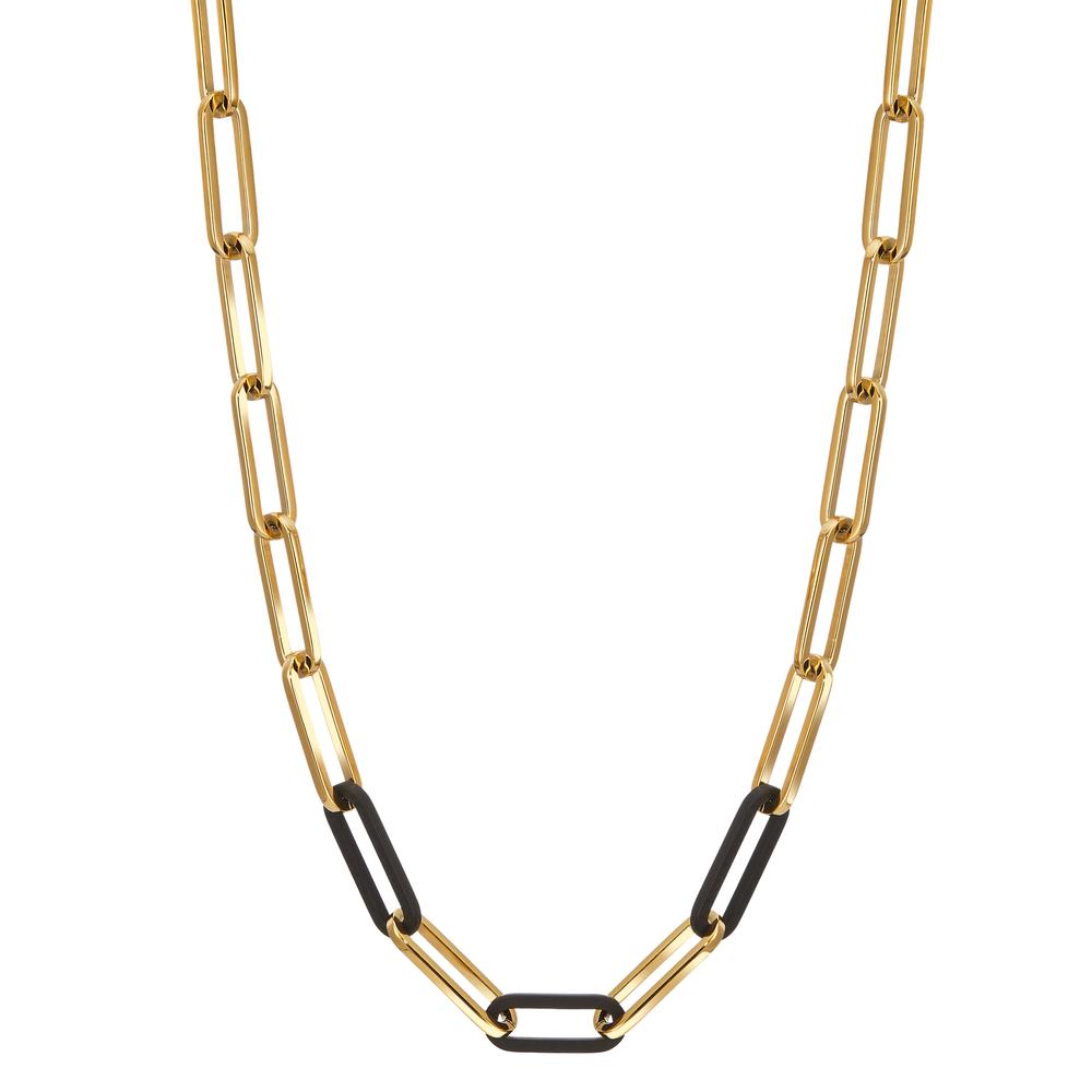 Halskette Soho Gold aus Edelstahl mit Carbon verstellbar