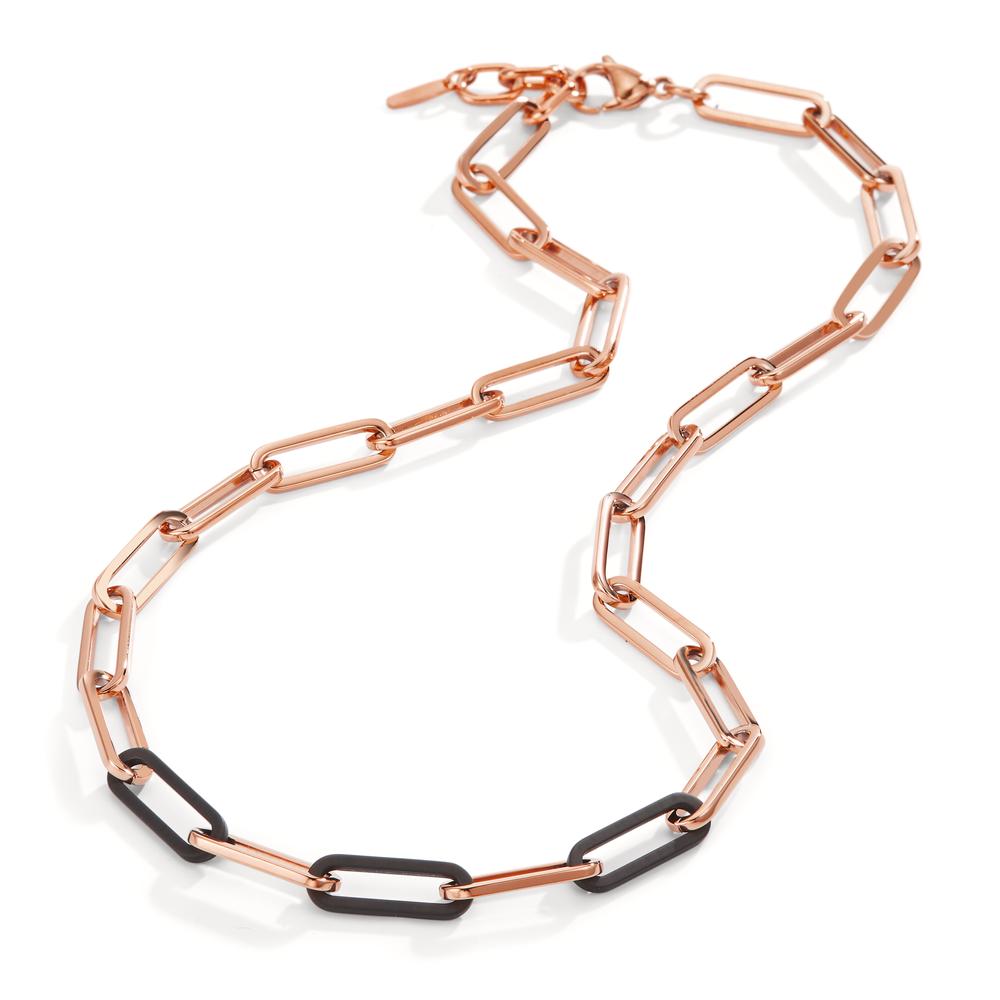Halskette Soho Rosé aus Edelstahl mit Carbon verstellbar