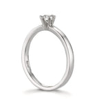 Solitärring 950 platina diamant vit, 0.20 ct, [Brillant], w-si
