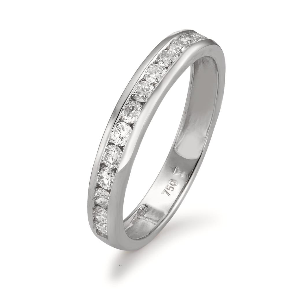 Minnesring 750/18 K vitguld diamant 0.51 ct, 15 stenar, w-si