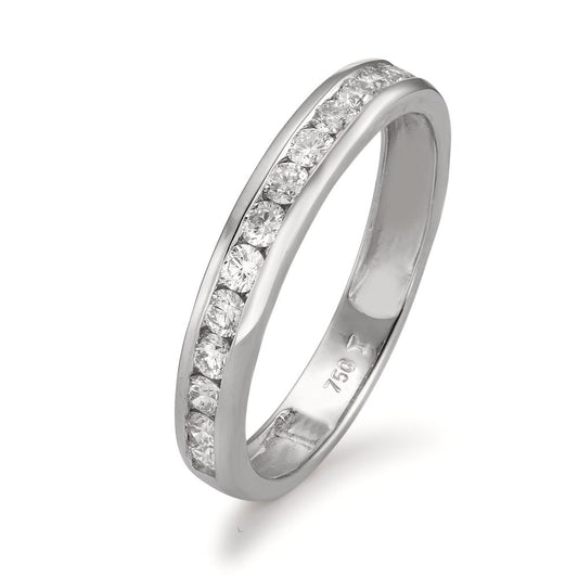 Minnesring 750/18 K vitguld diamant 0.51 ct, 15 stenar, w-si