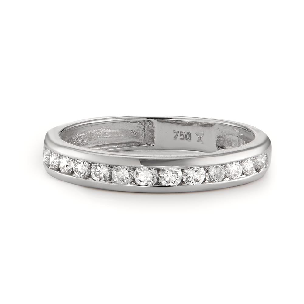 Minnesring 750/18 K vitguld diamant 0.51 ct, 15 stenar, w-si