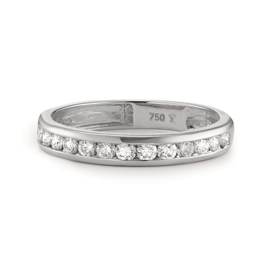Minnesring 750/18 K vitguld diamant 0.51 ct, 15 stenar, w-si