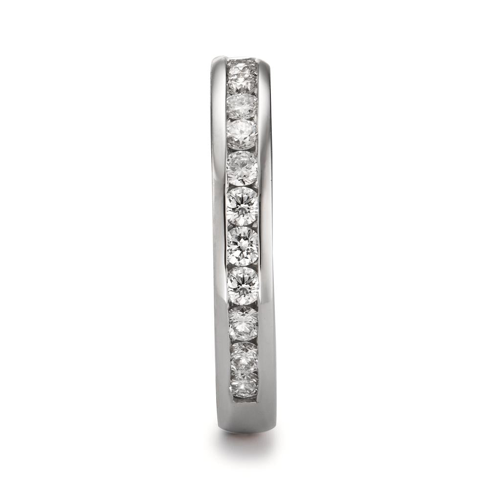Minnesring 750/18 K vitguld diamant 0.51 ct, 15 stenar, w-si
